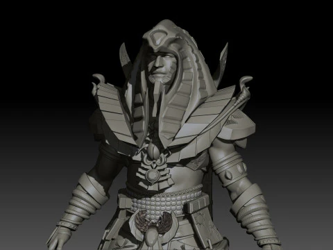 Pharaoh High Poly for 3d Print 3D Print Model