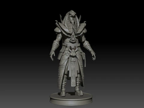Pharaoh High Poly for 3d Print 3D Print Model