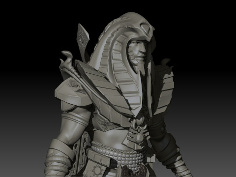 Pharaoh High Poly for 3d Print 3D-printmodel