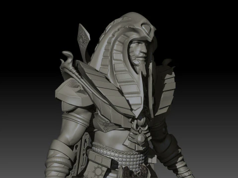 Pharaoh High Poly for 3d Print 3D Print Model