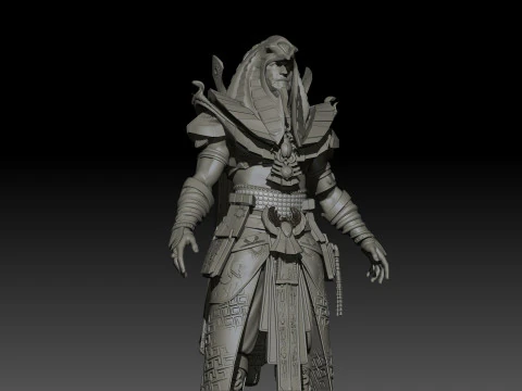 Pharaoh High Poly for 3d Print 3D Print Model