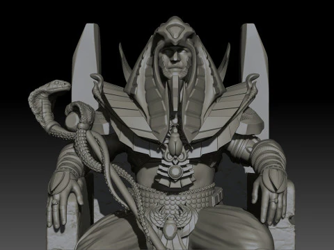 Pharaoh High Poly for 3d Print 3D Print Model