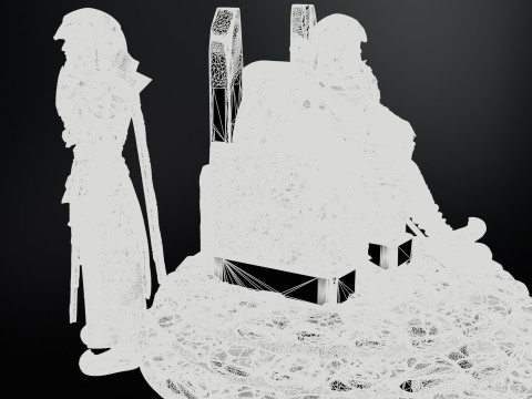 Pharaoh High Poly for 3d Print 3D-printmodel