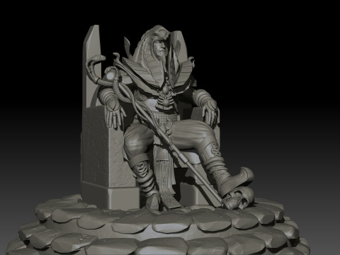 Pharaoh High Poly for 3d Print 3D-printmodel