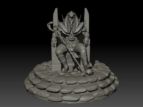 Pharaoh High Poly for 3d Print 3D Print Model