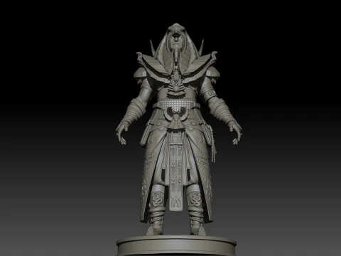 Pharaoh High Poly for 3d Print 3D Print Model