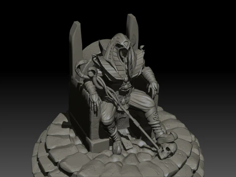 Pharaoh High Poly for 3d Print 3D Print Model