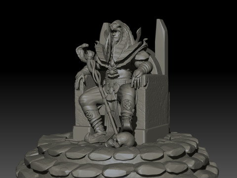 Pharaoh High Poly for 3d Print 3D-printmodel