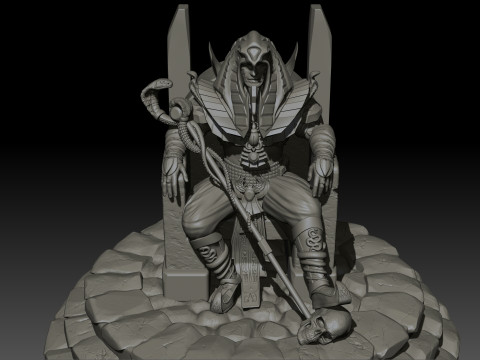 Pharaoh High Poly for 3d Print 3D-printmodel