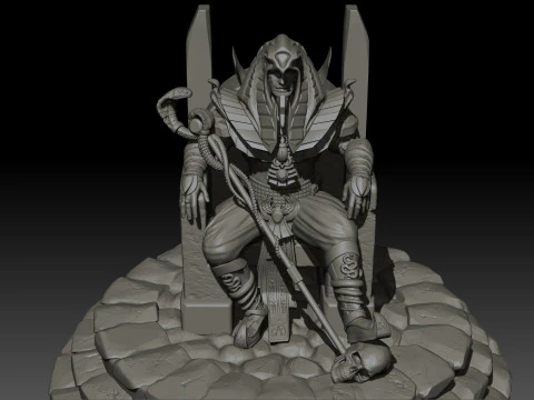 Pharaoh High Poly for 3d Print 3D Print Model