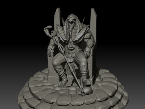 Pharaoh High Poly for 3d Print 3D-printmodel