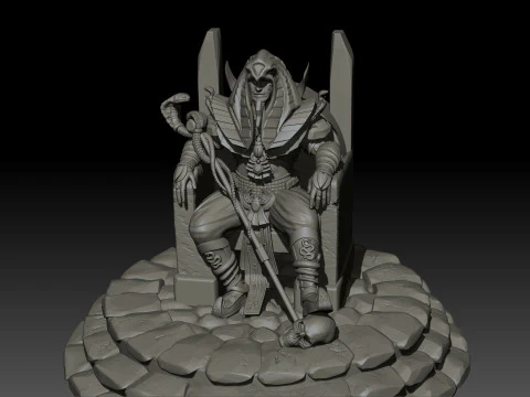 Pharaoh High Poly for 3d Print 3D Print Model