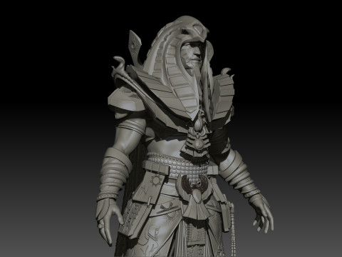 Pharaoh High Poly for 3d Print 3D-printmodel