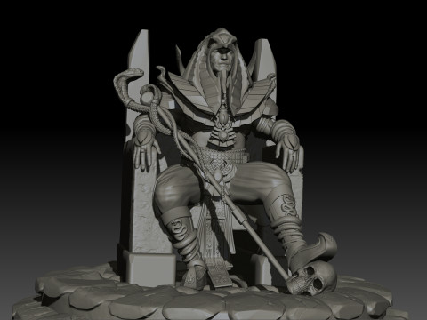Pharaoh High Poly for 3d Print 3D-printmodel