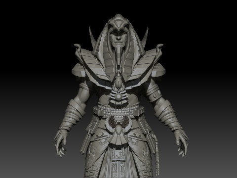 Pharaoh High Poly for 3d Print 3D-printmodel