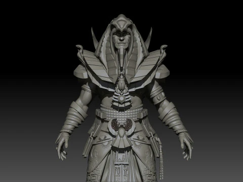 Pharaoh High Poly for 3d Print 3D Print Model