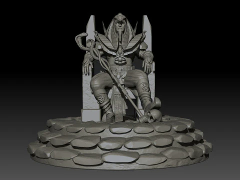 Pharaoh High Poly for 3d Print 3D Print Model