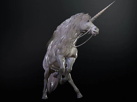 White Unicorn 3D Model