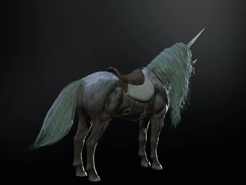 White Unicorn 3D Model
