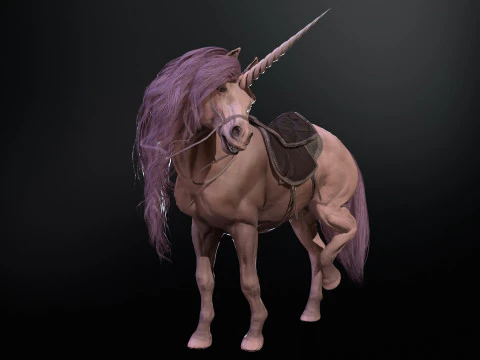 White Unicorn 3D Model