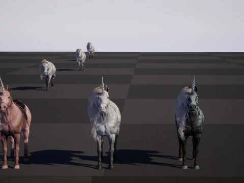 White Unicorn 3D Model