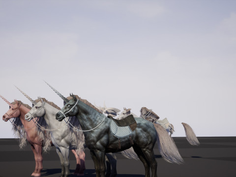 White Unicorn 3D Model
