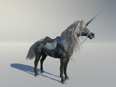 White Unicorn 3D Model