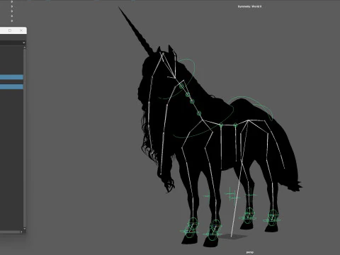 White Unicorn 3D Model