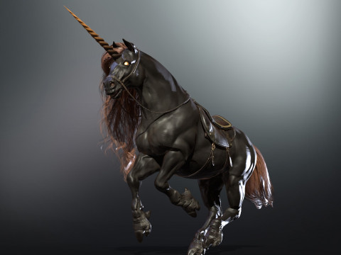 Dark Unicorn 3D Model