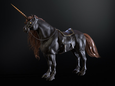 Dark Unicorn 3D Model