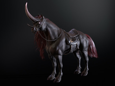 Dark Unicorn 3D Model