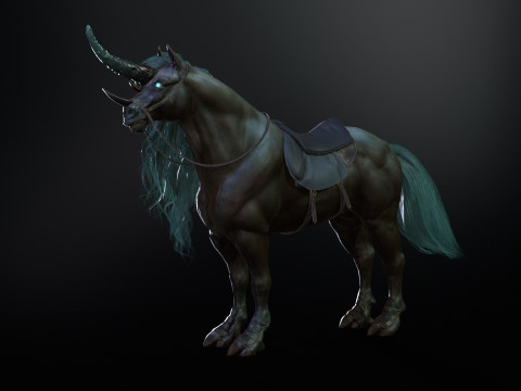 Dark Unicorn 3D Model