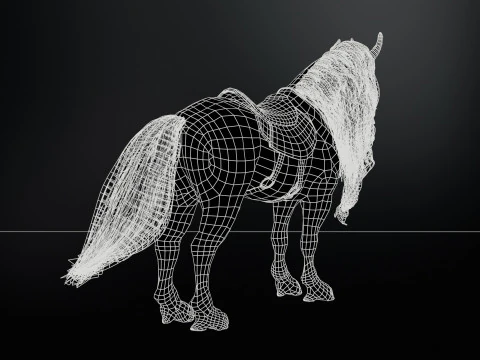 Unicorno scuro Modello 3D