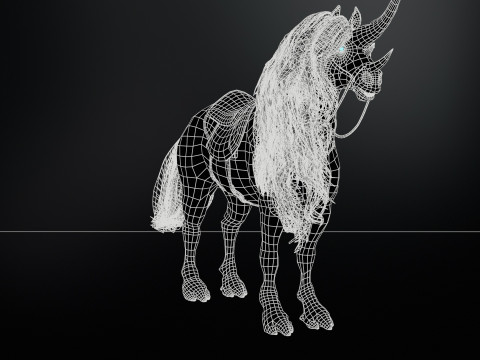 Dark Unicorn 3D Model