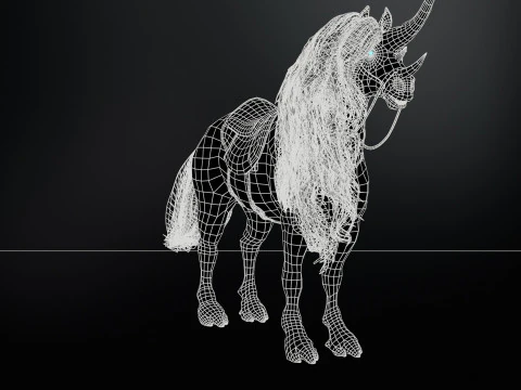 Unicorno scuro Modello 3D