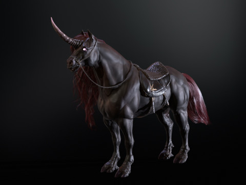 Dark Unicorn 3D Model