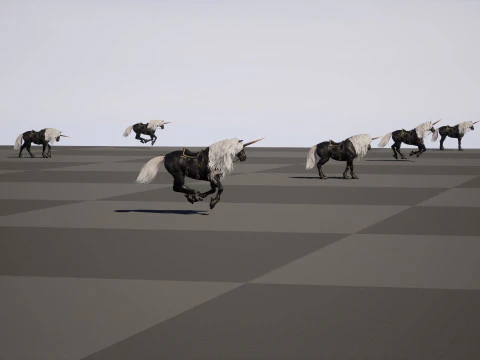 Unicorno scuro Modello 3D