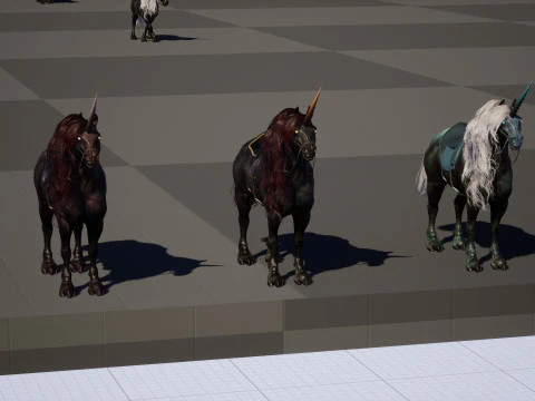 Unicorno scuro Modello 3D