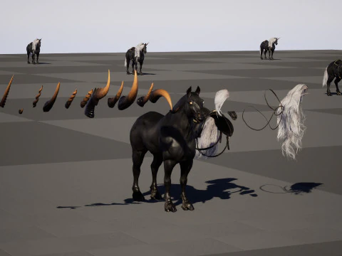 Unicorno scuro Modello 3D