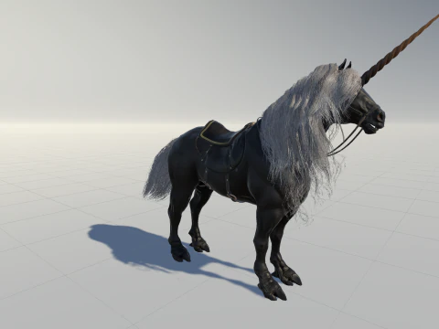 Unicorno scuro Modello 3D