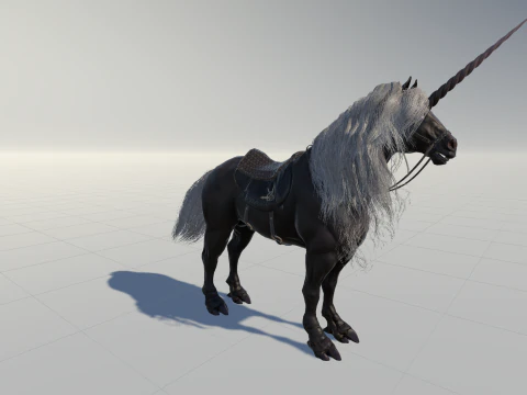 Unicorno scuro Modello 3D