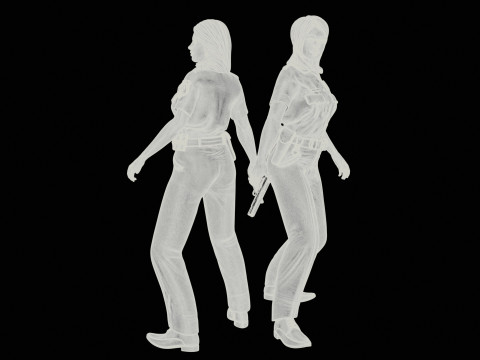 Police Girl for 3d Print 3D-printmodel