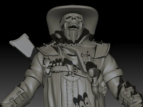 Hell Sheriff High Poly for 3d Print 3D Print Model