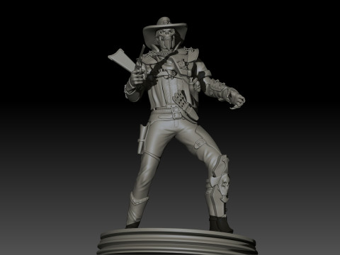 Hell Sheriff High Poly for 3d Print 3D Print Model
