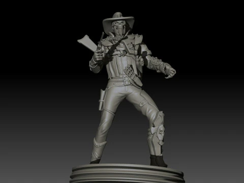Hell Sheriff High Poly for 3d Print 3D Print Model