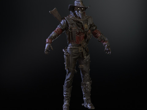 Hell Sheriff High Poly for 3d Print 3D Print Model