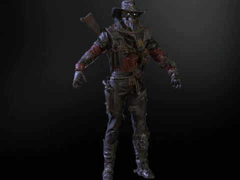 Hell Sheriff High Poly for 3d Print 3D Print Model