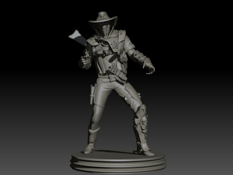 Hell Sheriff High Poly for 3d Print 3D Print Model
