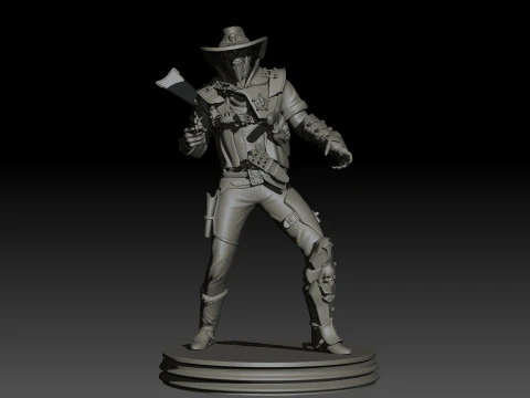 Hell Sheriff High Poly for 3d Print 3D Print Model