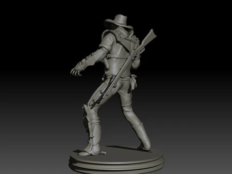 Hell Sheriff High Poly for 3d Print 3D Print Model